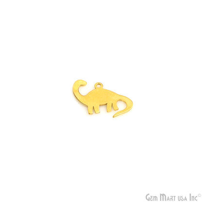 Dinosaur Charm Laser Finding Gold Plated Charm For Bracelets & Pendants