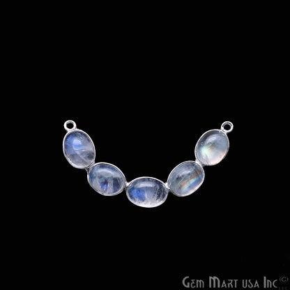 DIY Rainbow Moonstone 39x8mm Double Bail Chandelier Finding Component (Pick Your Metal) - GemMartUSA