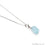 Rough Gemstone 16x11mm Silver Plated Necklace Chain 18 Inch