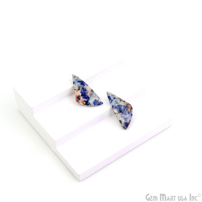 Sodalite Triangle Shape 31X15mm Loose Gemstone For Earring Pair