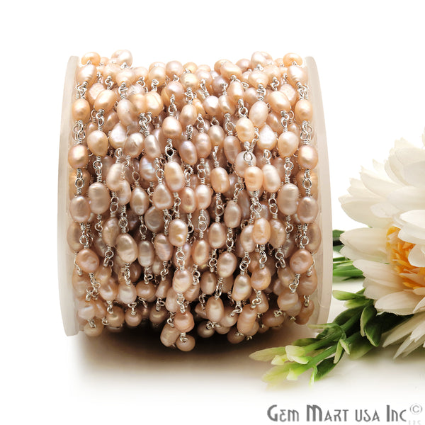 Pink Pearl Oval 7x5mm...