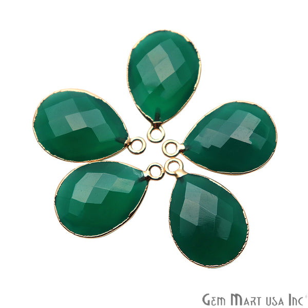 Green Onyx 15x20mm Pears...