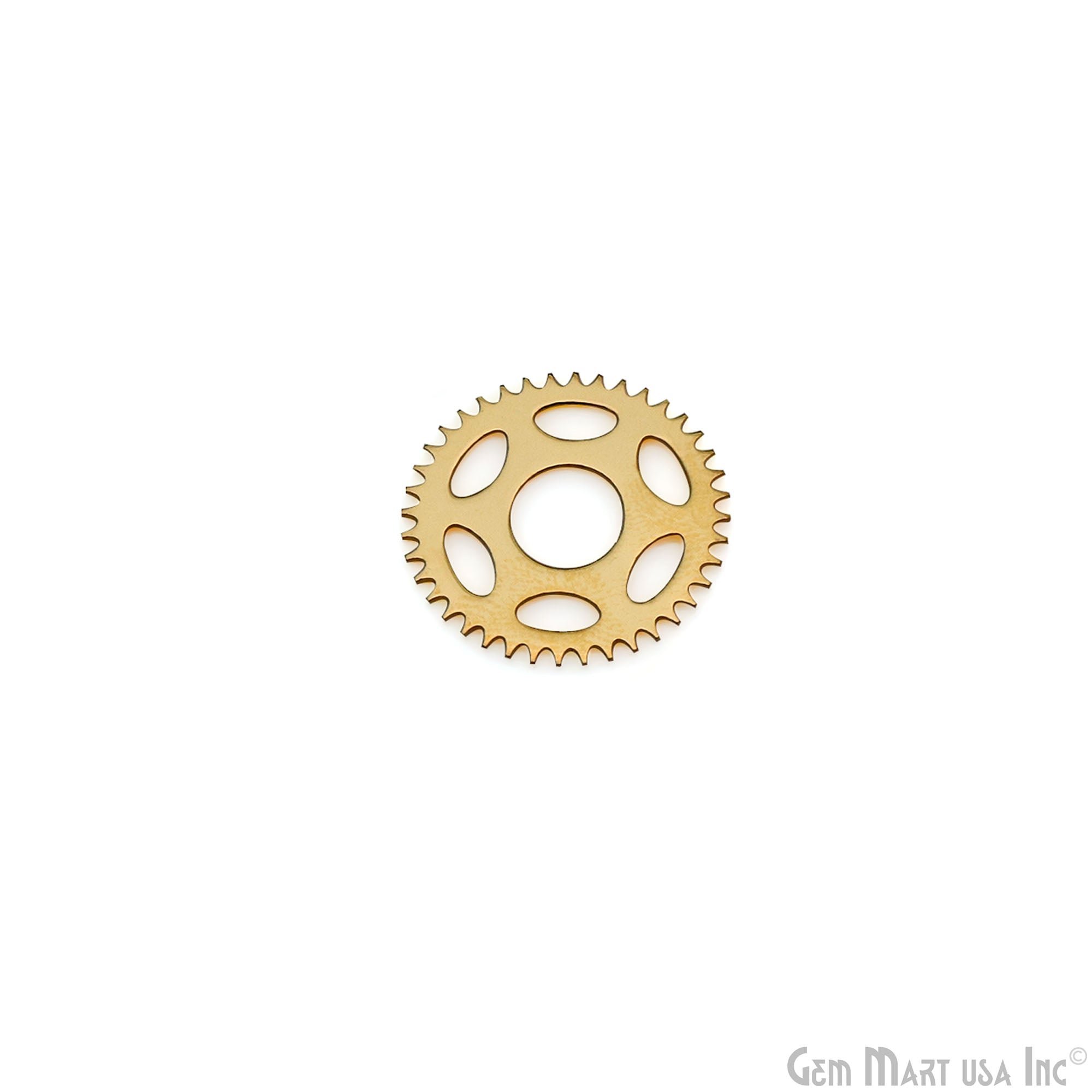 Clock Wheel Charm Laser Finding Gold Plated 20mm Charm For Bracelets & Pendants