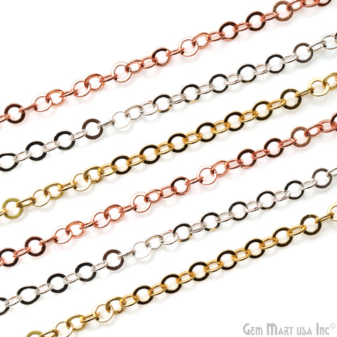 Round Link Chain For Jewelry Making 5mm Link Chain Necklace, Minimal Finding Chain