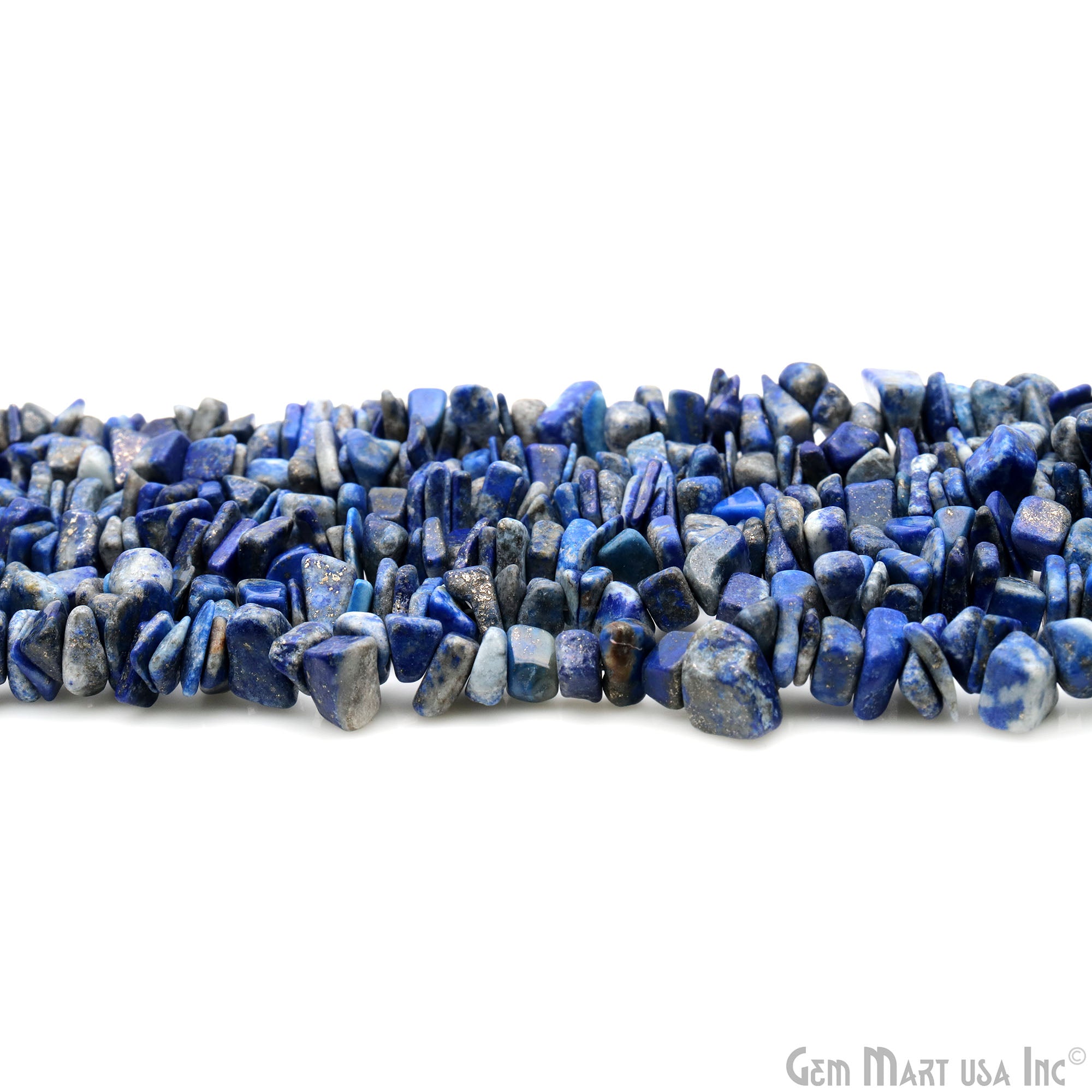 Lapis Chip Free Form 7-10mm Nugget Beads Gemstone Strands 34"