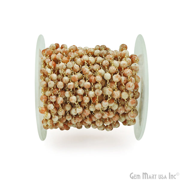 Sunstone Cabochon Beads 5-6mm...