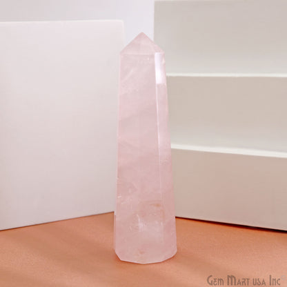 Rose Quartz Gemstone Jumbo Tower Crystal Tower Obelisk Healing Meditation Gemstones 2-3 Inch