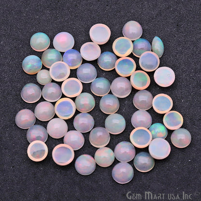 10pc Lot Natural Opal Gemstone 4mm Round Beads Cabochons Loose Precious Stones - GemMartUSA