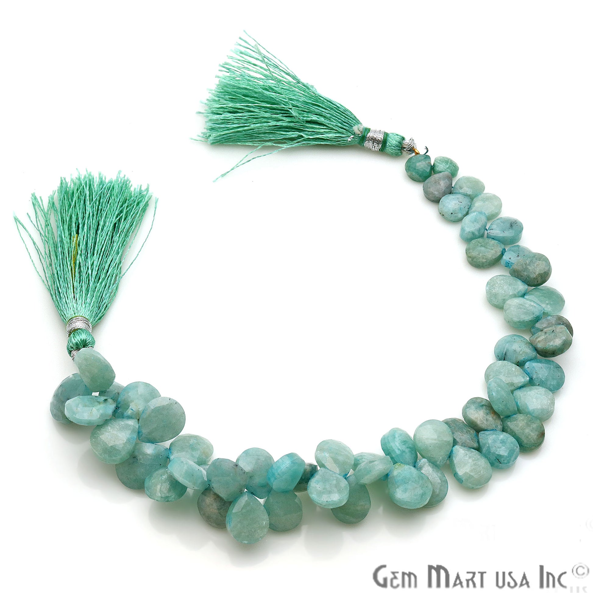 Australian Amazonite Heart 9mm Crafting Beads Gemstone Strands 8INCH - GemMartUSA