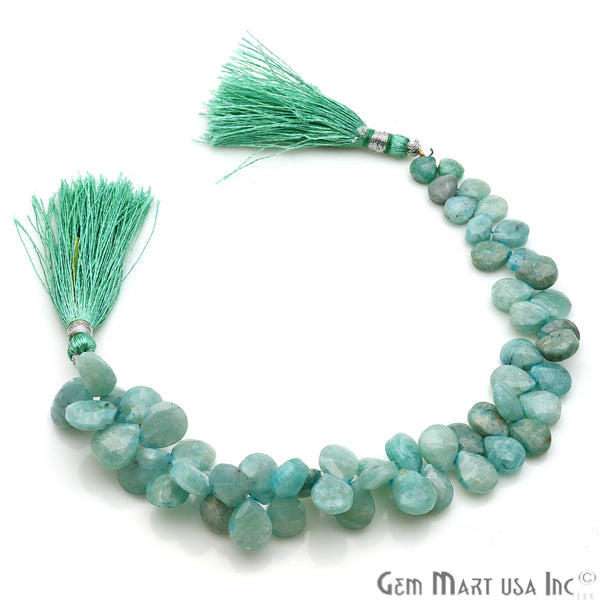 Amazonite Heart Beads, 8...