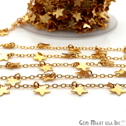 Star Shape Finding Soldered Station Rosary Chain (Pick Your Metal) - GemMartUSA