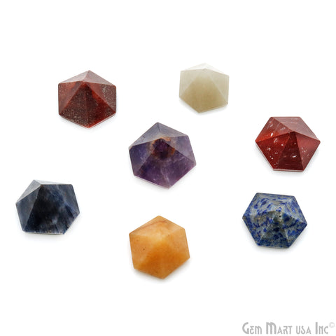 7 Chakra Lot, Healing Diamond Shape Stones, Spiritual Meditation Stones