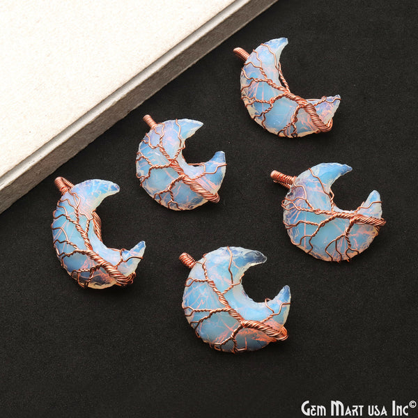 Opalite Moon Shape 42x16mm...