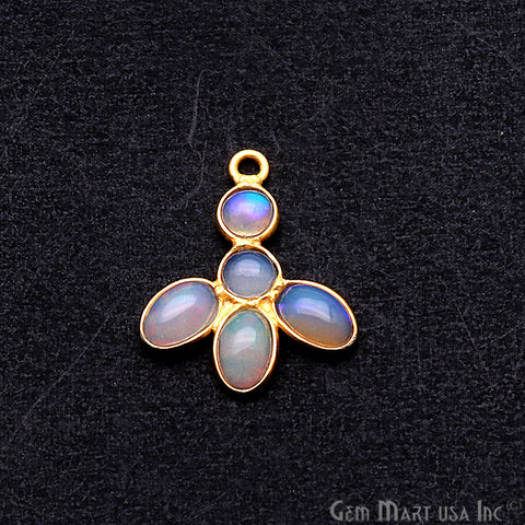 DIY Opal October Birthstone 19x15mm Chandelier Finding Component (Pick Plating) (13091) - GemMartUSA