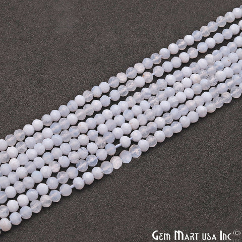 Blue Lace Agate Round 3-4mm Crafting Beads Gemstone Strands 13 INCH - GemMartUSA
