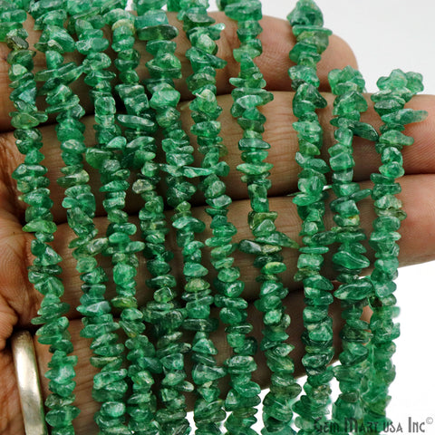 Green Aventurine Gemstones Chips Beads Single Strand 34 inches (754668306479)