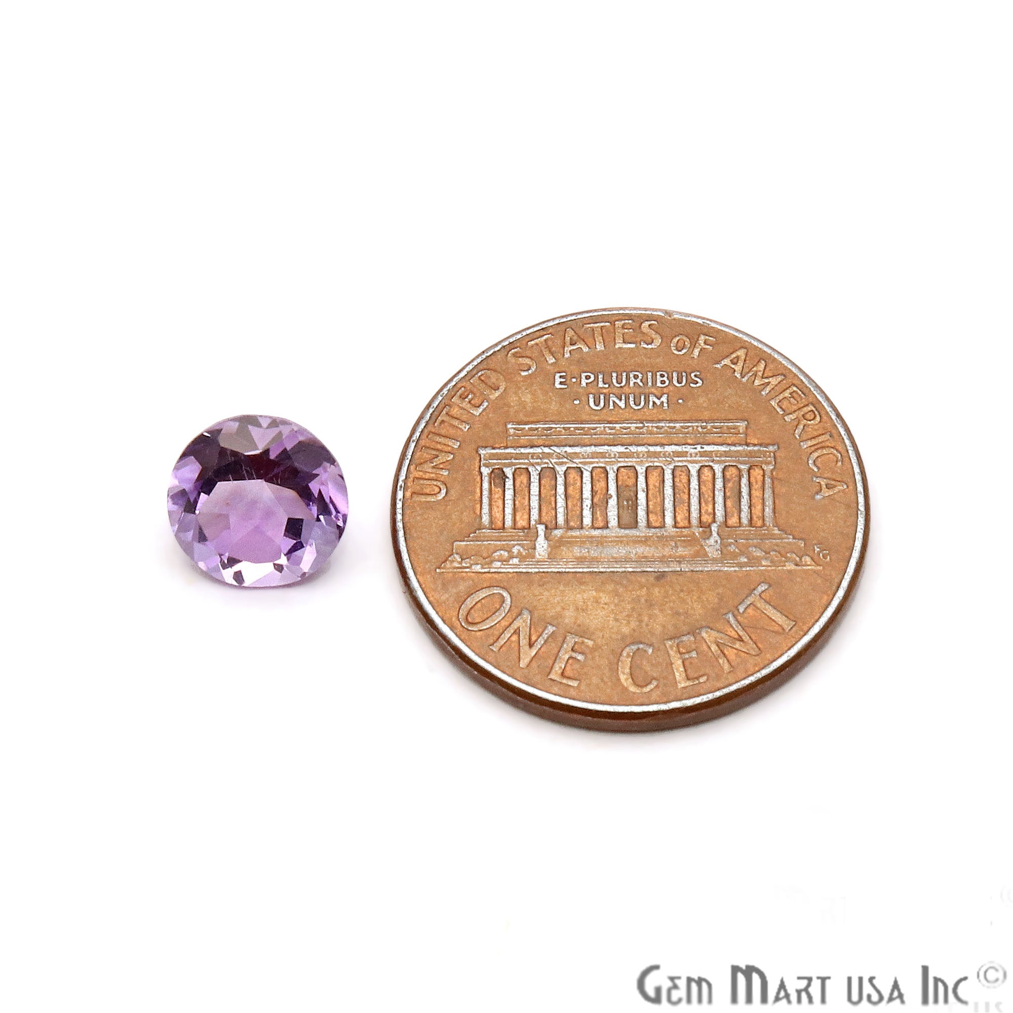 Amethyst Round Shape 7mm Faceted Loose Gemstone - GemMartUSA