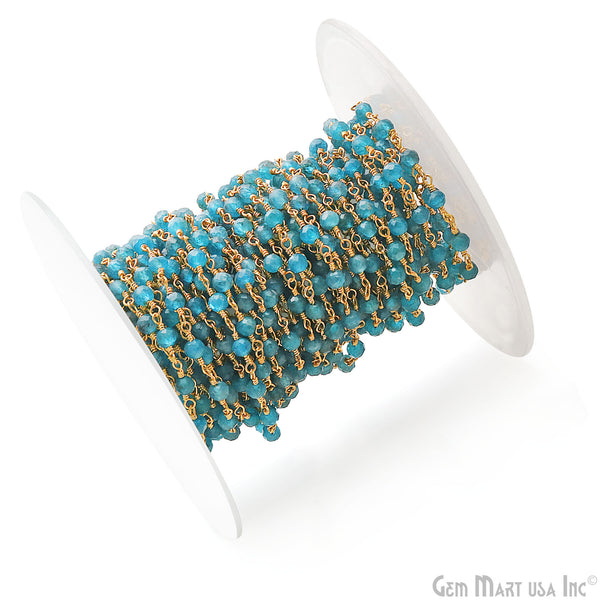 Blue Monalisa 3-3.5mm Gold...