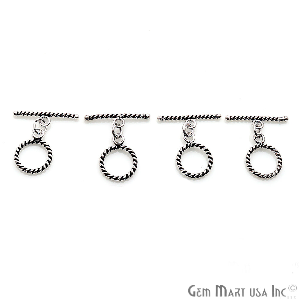 10pc Lot Round Oxidized Finding, Filigree Findings, Findings, Jewelry Findings - GemMartUSA