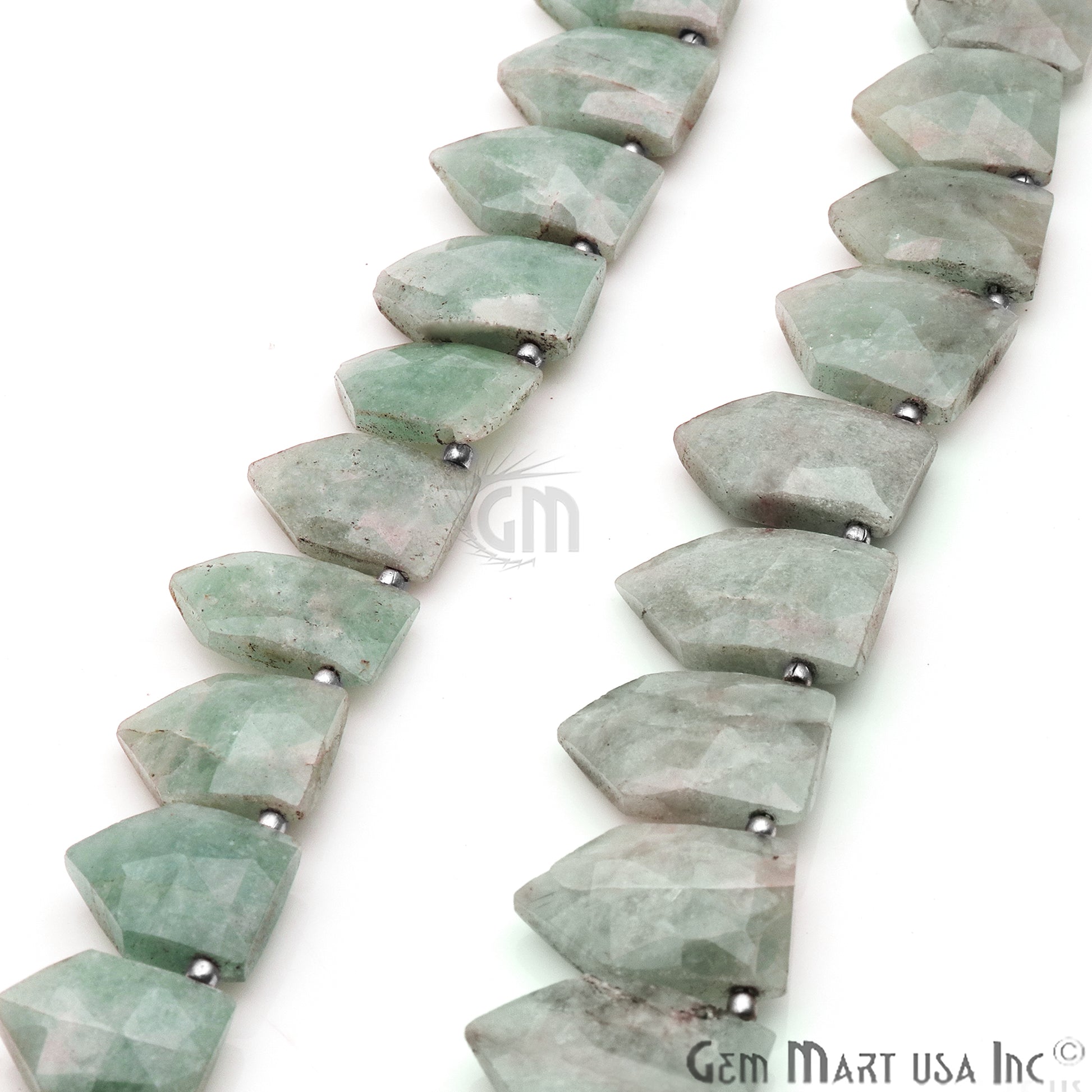 Aquamarine Pentagon 17x12mm Crafting Beads Gemstone Briolette Strands 8 Inch - GemMartUSA