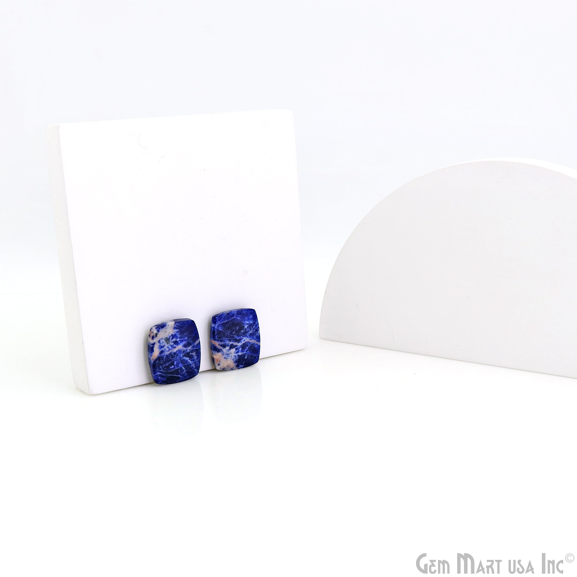 Sodalite Square Shape 19X16mm Loose Gemstone For Earring Pair