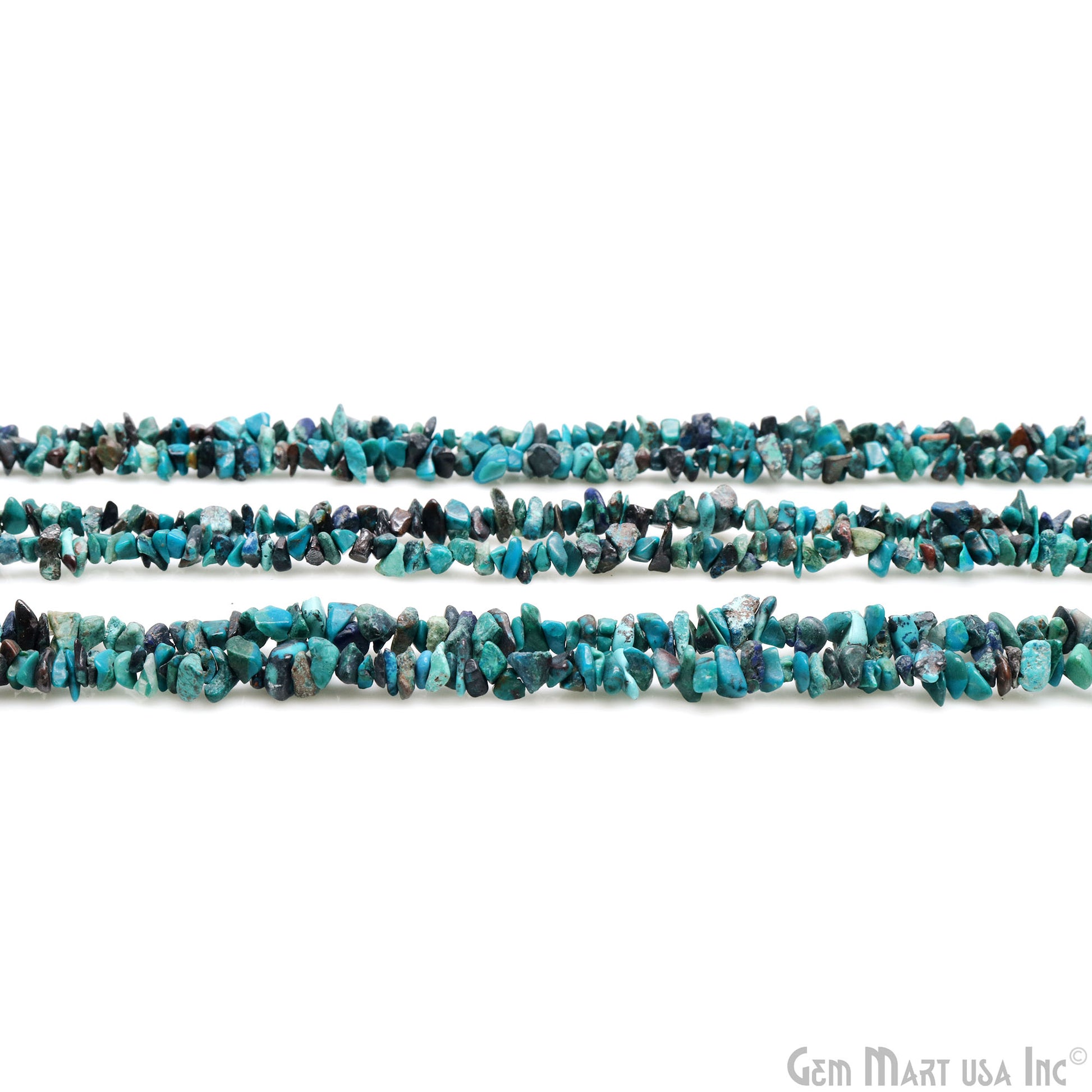 Single Strand Natural Chrysocolla Gemstone Chip beads, 34 Inch Full Strand (762209927215)