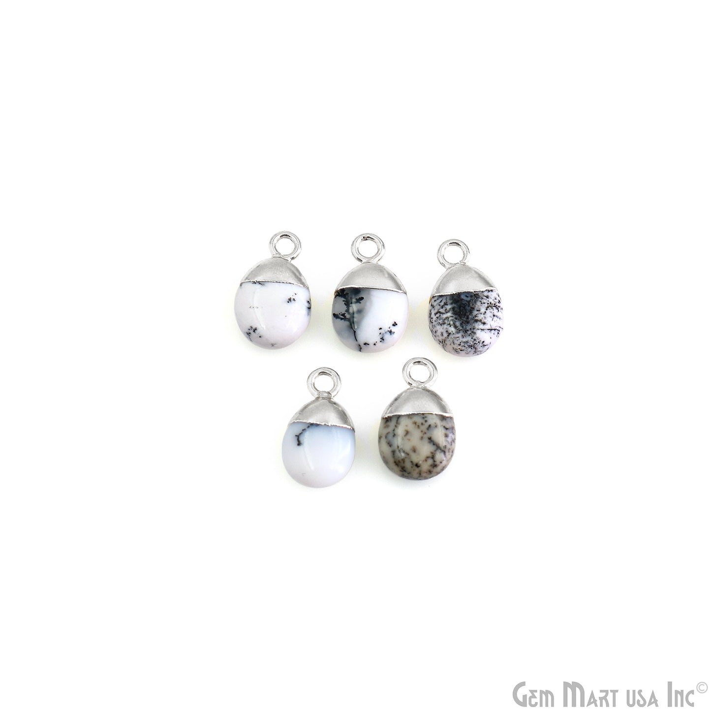 Drop Pendant Connector, DIY Frosted Tumbled Earring Charm, Single Bail Faceted Gem, Silver Electroplated Cap, 14x8mm