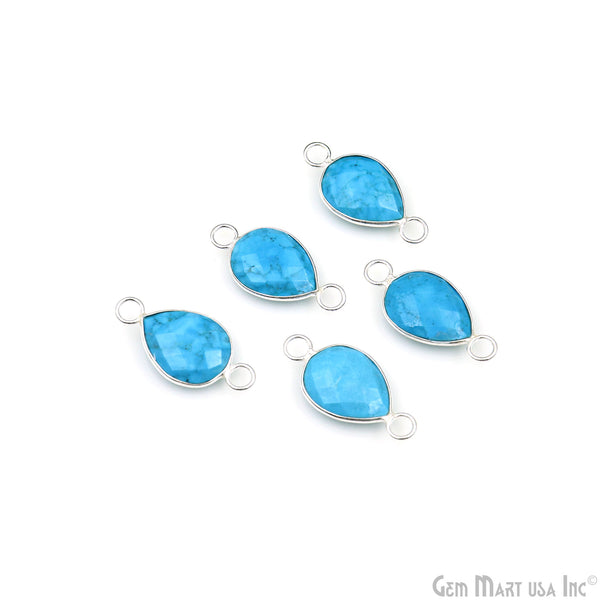 Turquoise Pears 12x16mm Silver...