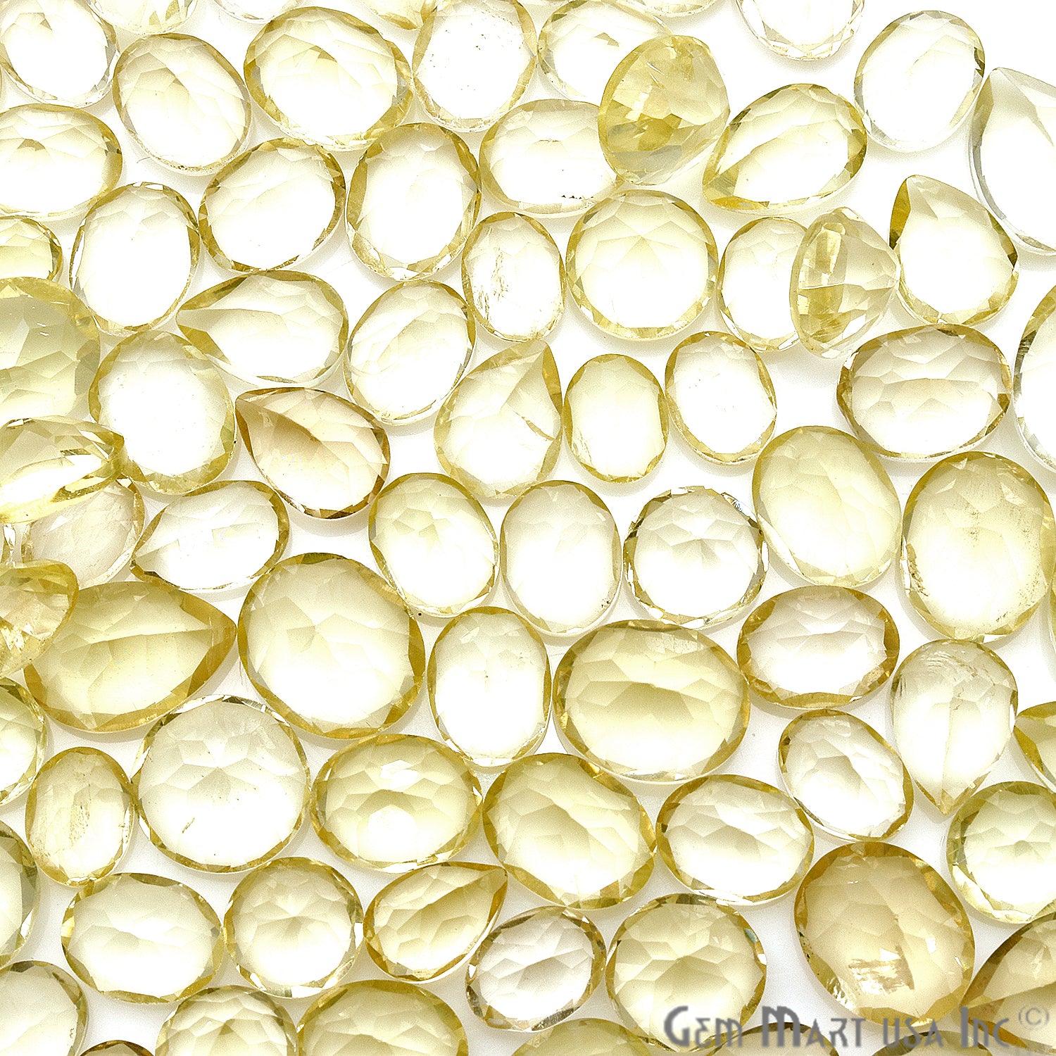 50 Carat Lemon Topaz Mix Shape Wholesale Loose Gemstones - GemMartUSA