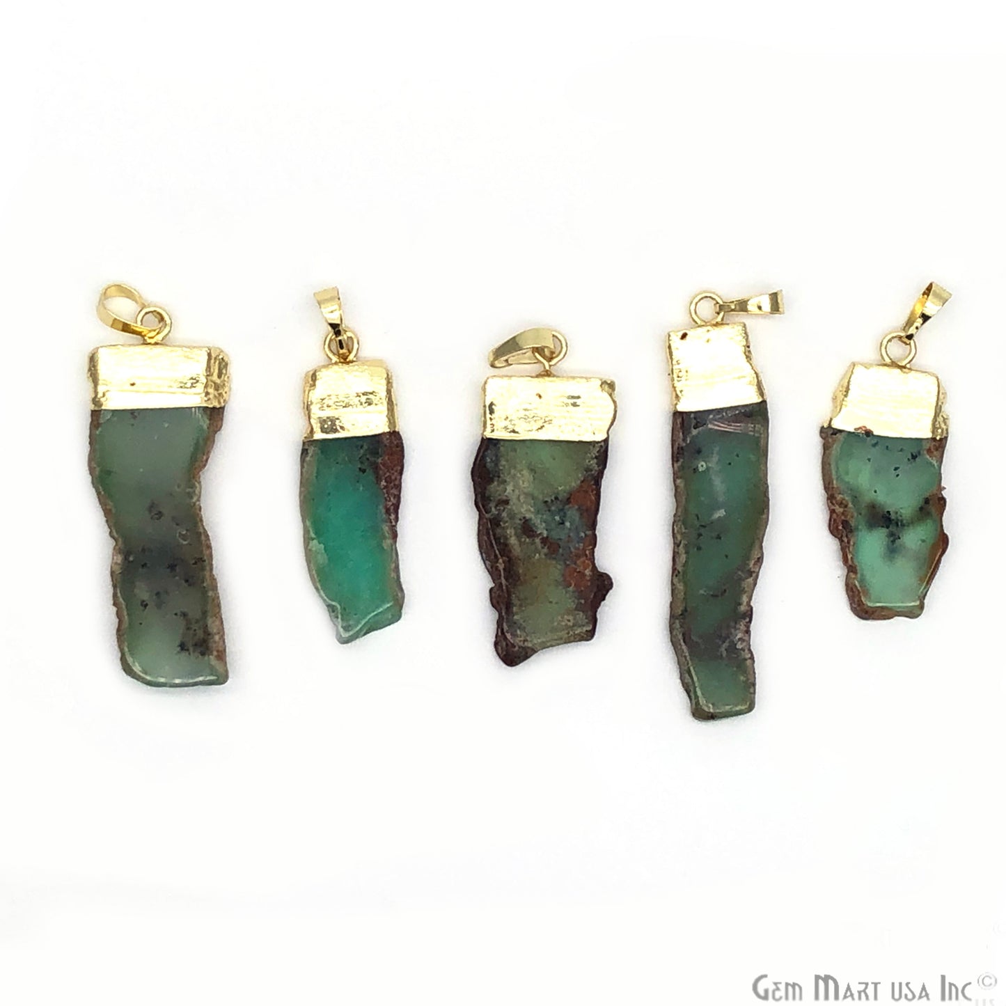 DIY Rough Chrysophase Gemstone Pendants for Necklaces - GemMartUSA