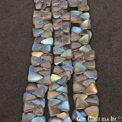 Labradorite Triangle 10x7mm Cabochon Crafting Beads Gemstone Strands 8 Inch - GemMartUSA