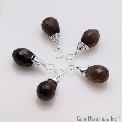 Wire Wrapped Drop Shape 16x6mm Single Bail Gemstone Connector (Pick Stone) - GemMartUSA