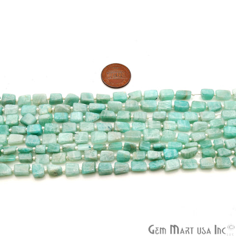 Amazonite Free Form 9x7mm Tumble Beads Gemstone Strands - GemMartUSA