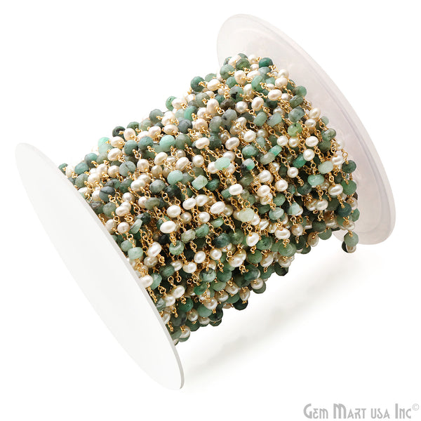 Emerald & Pearl 4-5mm...