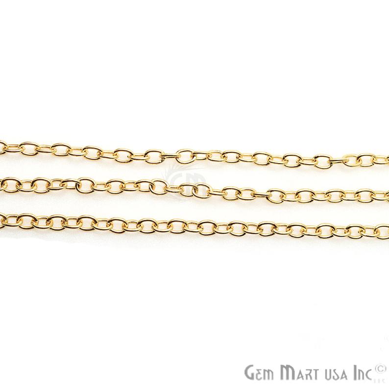 Link Finding Gold Plated Necklace Station Rosary Chain