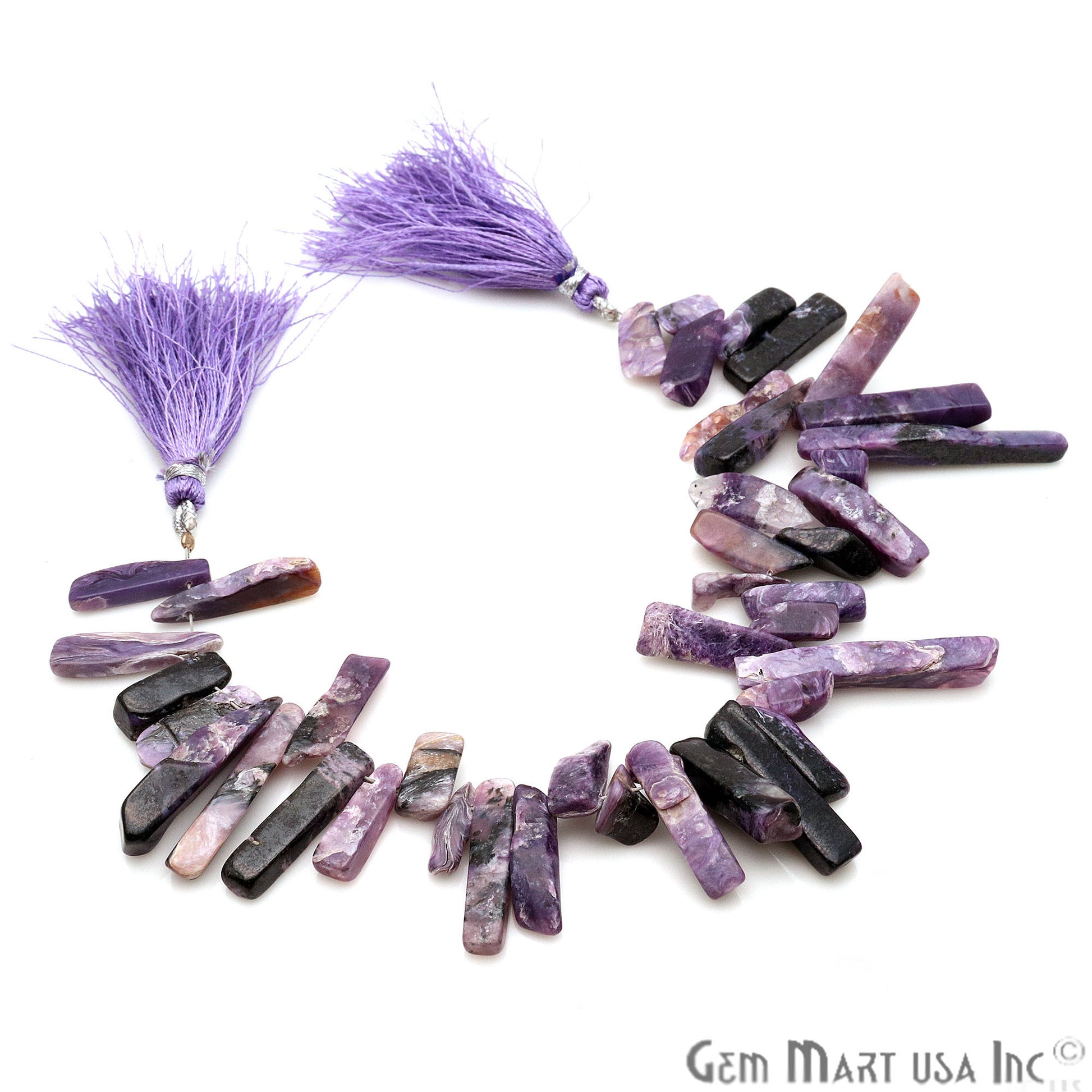 Charoite Free Form 22x7mm Crafting Beads Gemstone Strands 8INCH - GemMartUSA