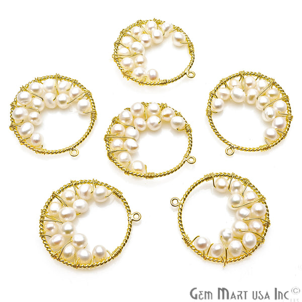 Round Pearl Gemstone Wire...