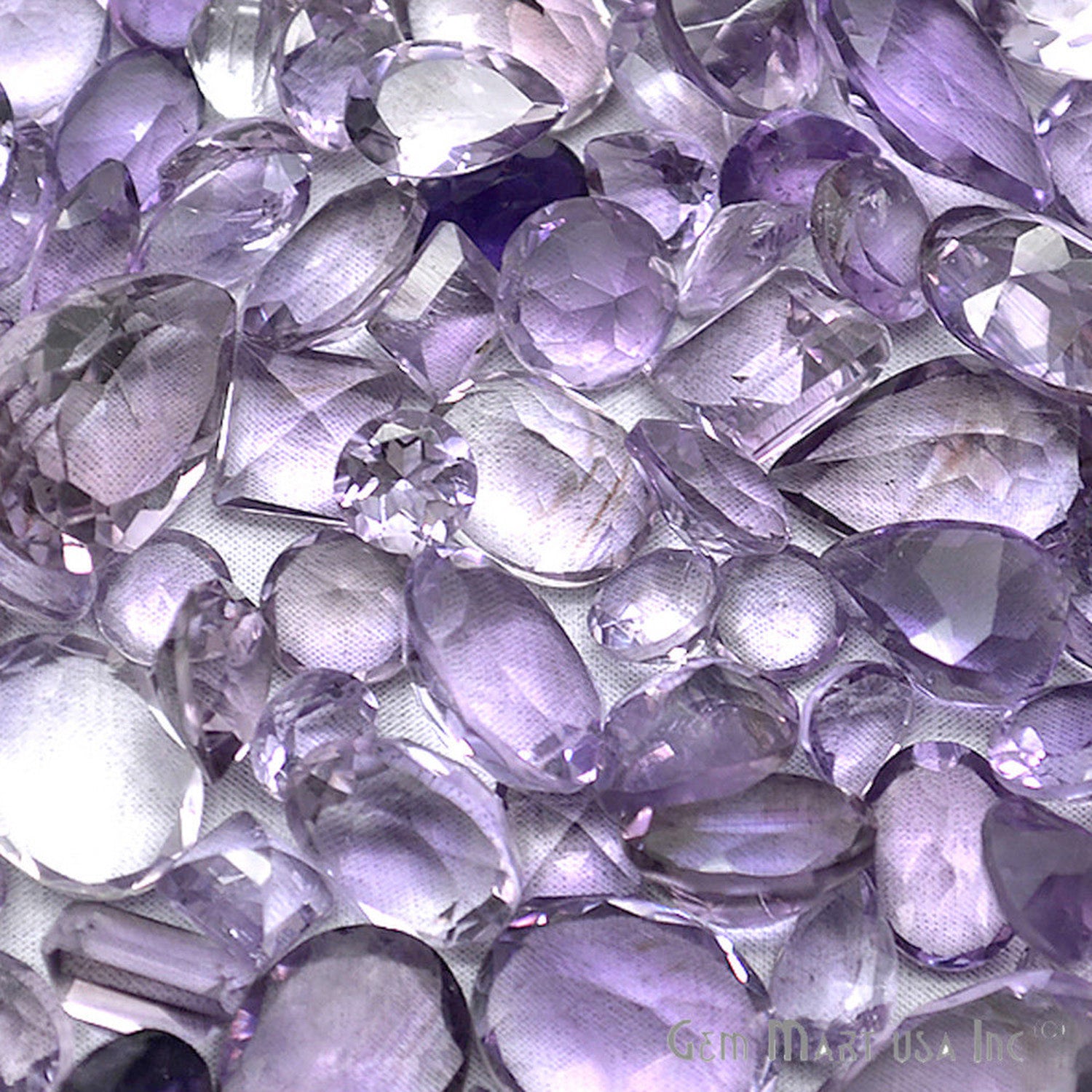 50 Carat Amethyst Mix Shape Wholesale Loose Gemstones - GemMartUSA