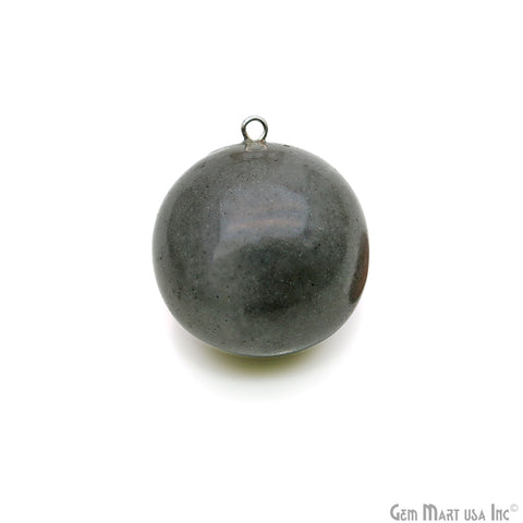 Healing Stone Ball 27x24mm Silver Plated Single Bail (Pick Stone) - GemMartUSA