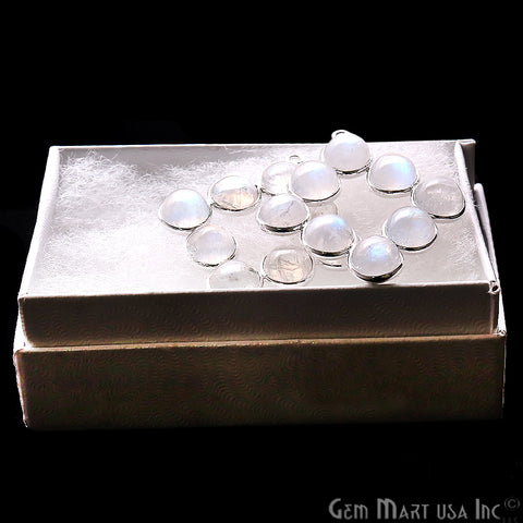 DIY Rainbow Moonstone 33x24mm Silver Plated Chandelier Finding Component - GemMartUSA