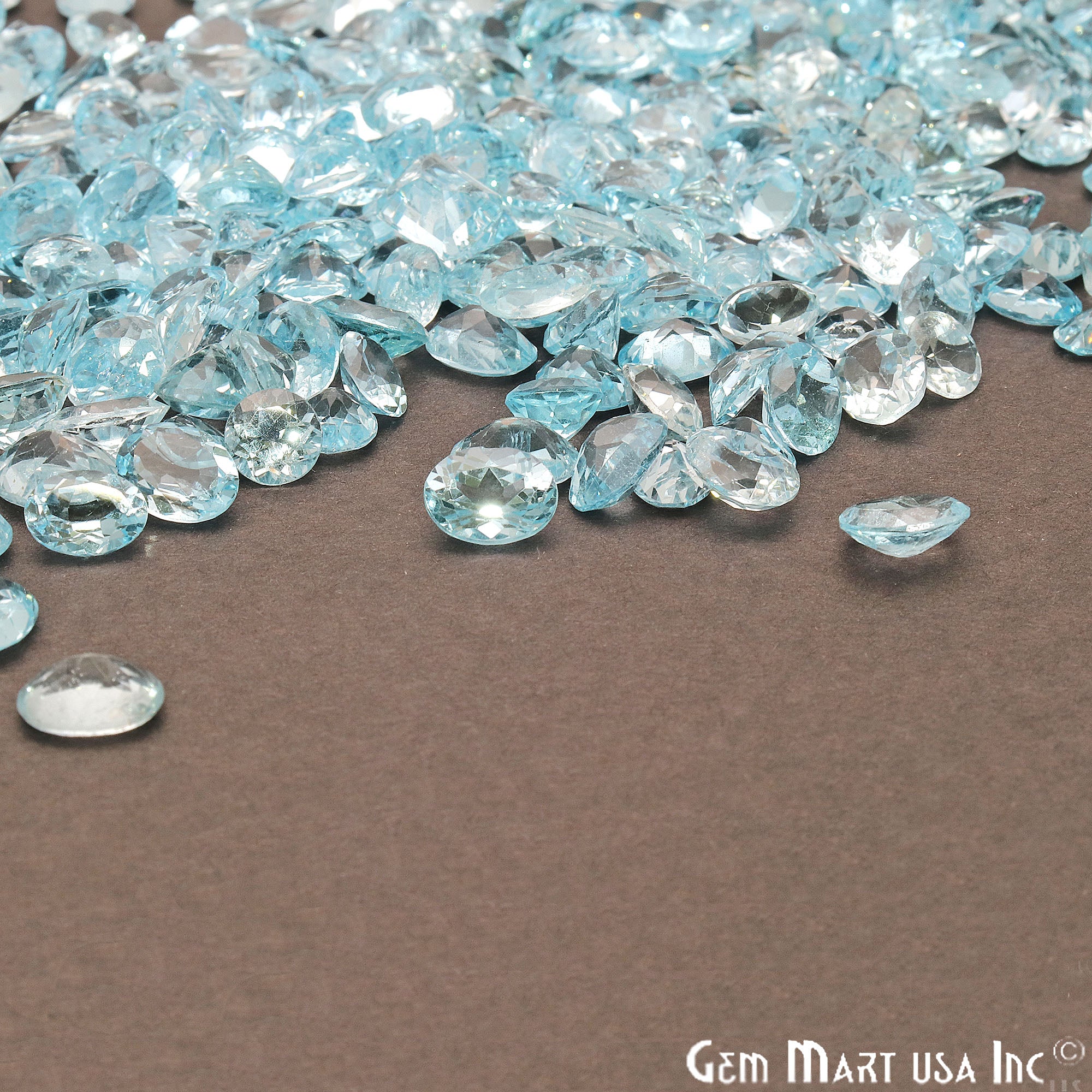 Natural Blue Topaz Mix Shape Loose Gemstones,Precious Stones - GemMartUSA