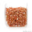 Peach Moonstone Tumble Beads 8x5mm Gold Plated Cluster Dangle Chain