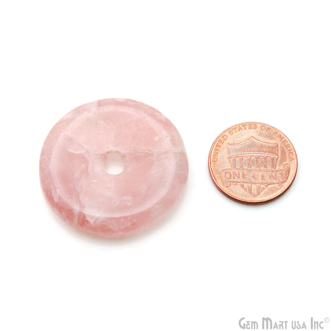 Donut Shape Gemstone 32mm Focal Energy Pendant With A Hole