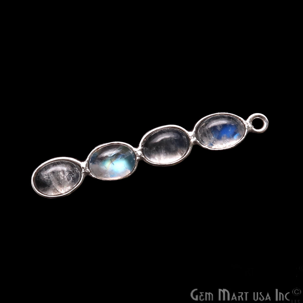 DIY Rainbow Moonstone 35x6mm Chandelier Finding Component (Pick Your Plating) - GemMartUSA