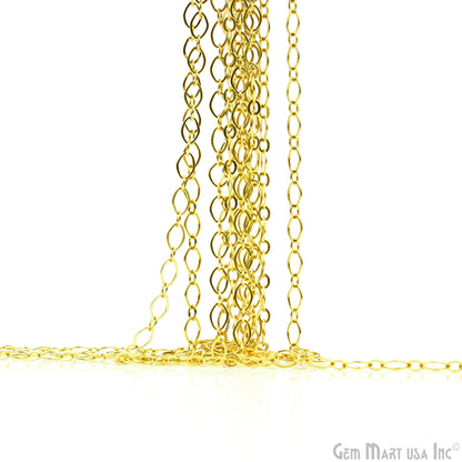 Oval Link Finding Chain 8x5mm Gold Plated Station Rosary Chain