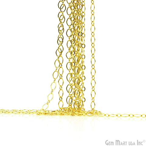 Oval Link Finding Chain 8x5mm Gold Plated Station Rosary Chain