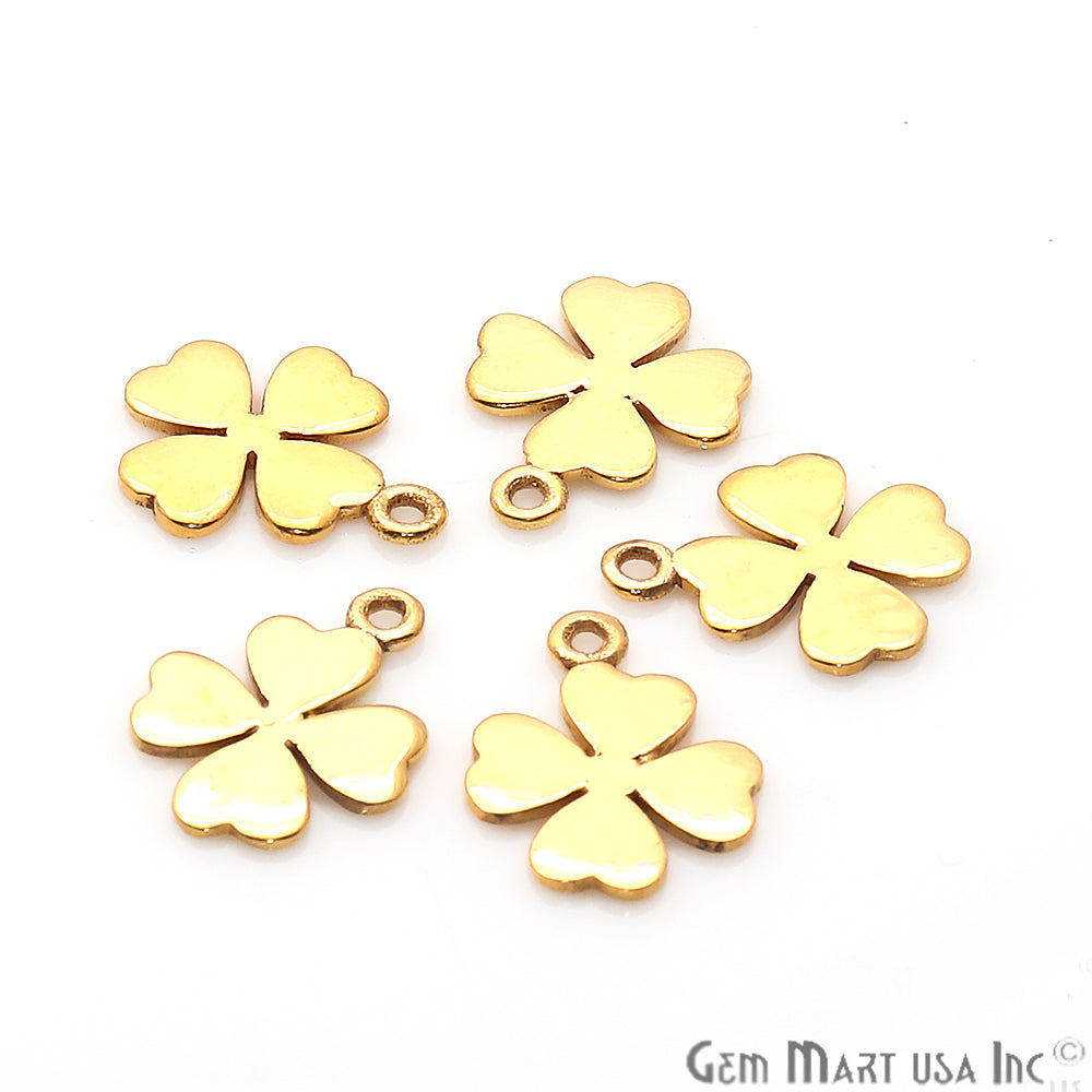 Flower Shape Gold Plated 15x12mm Finding Charm Connector - GemMartUSA