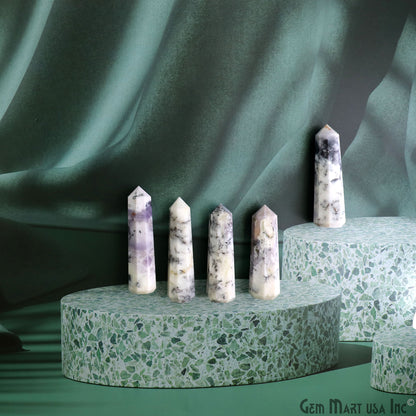 Dendrite Opal Gemstone Jumbo Tower Crystal Tower Obelisk Healing Meditation Gemstones 2-3 Inch