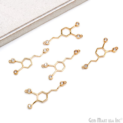 Dopamine Molecule Pendant 45x11mm Chemistry Necklace, Science Necklace