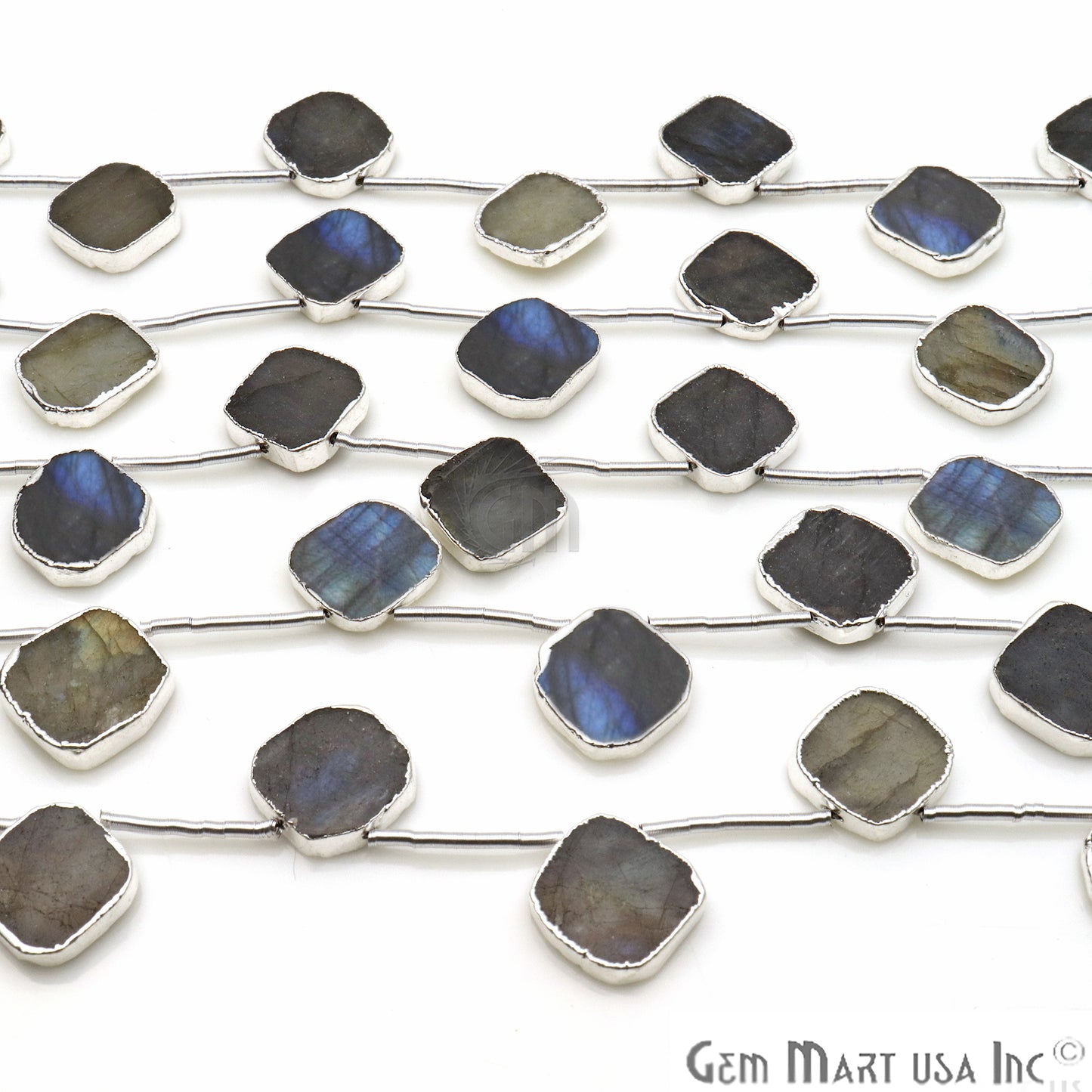 Labradorite Free Form 15x18mm Crafting Beads Gemstone Strands 9INCH - GemMartUSA